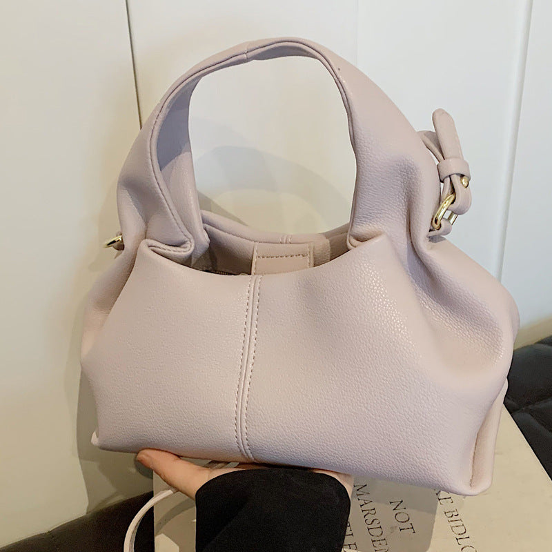 Cross-border women's cloud dumpling bag 2025 new popular portable lunch box bag French texture shoulder messenger women's bag