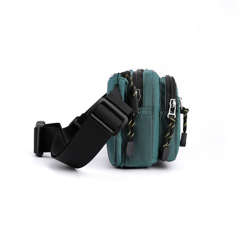 Cross-border new sports fanny pack, fashionable men's breast bag, messenger bag, outdoor running mobile phone bag, fitness equipment bag.