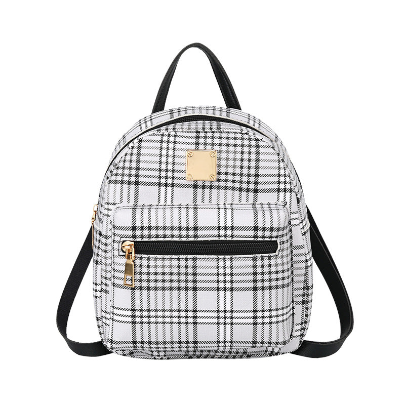 Plaid backpack 2021Shoulder bag wholesale Hong Kong style student schoolbag  small backpack trend backpack