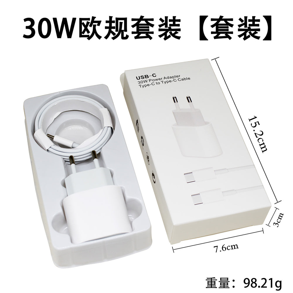 pd 20w european standard charger, compatible with apple iphones, fast charging adapter, european standard ce certified type-c phone charger