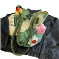 2024 new oil painting floral niche high-end shoulder bag, versatile, large capacity commuter bucket bag for women - stunning design