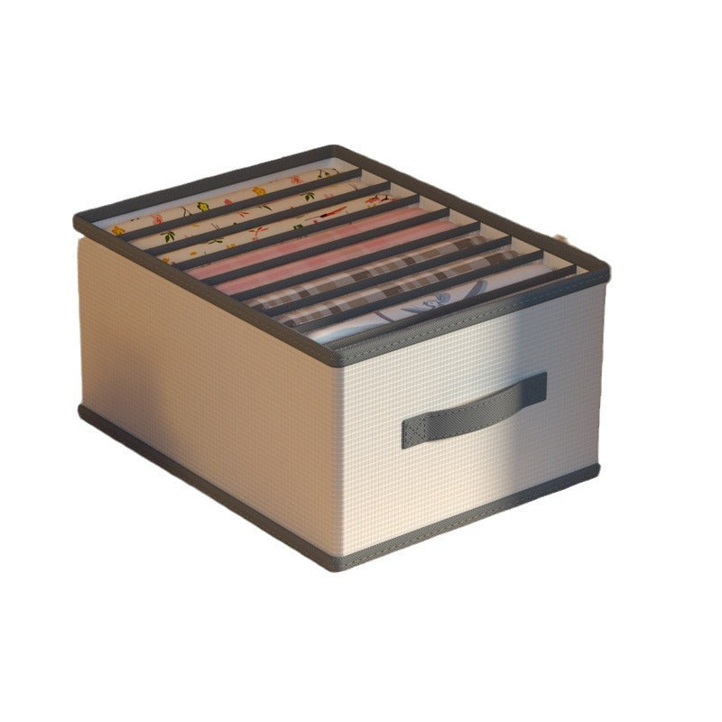 Pants, clothes storage artifacts, household wardrobes, layered compartment boxes, sorting compartment boxes for clothes