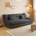 Sofa bed all-in-one dual-purpose cloud sofa living room small apartment rental house fabric sofa straight row foldable sofa wood
