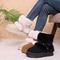 thick sole snow boots for women winternew arrivalfashionexportplus size round toe flats slip-on heattech cotton shoes