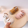 Korean style trendy summer new baby first walker shoes soft sole sandals simple breathable closed-toe sandals for boys and girls 1-3 years old