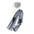 Lightly mature elegant style tube top vest high waistloose pantstwo-piece set women's summer ripped distressed pantsslimming looksuit