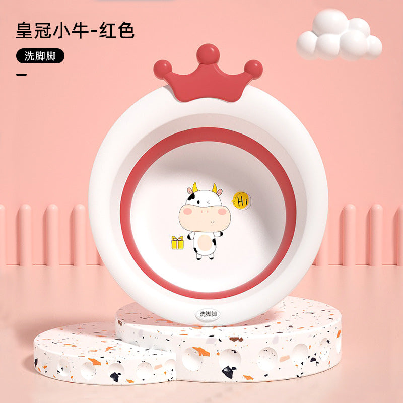 Thickened kids foldable washbasin baby washbasin for home baby foot wash pp basin kids wash basin