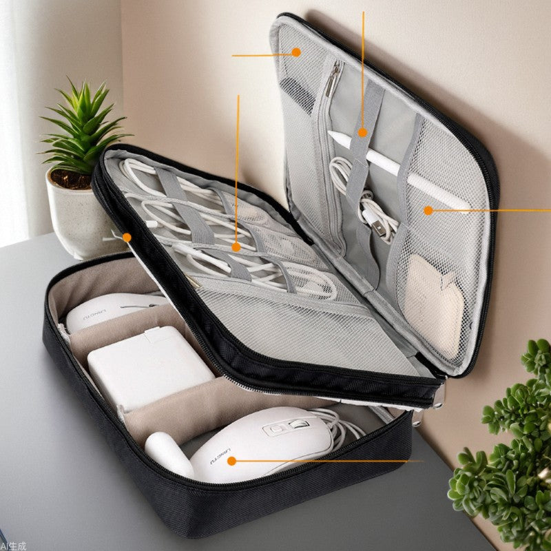 Beilian data cable storage box, digital accessories, mobile phone storage bag, earphones, power bank, cosmetics sorting storage bag.