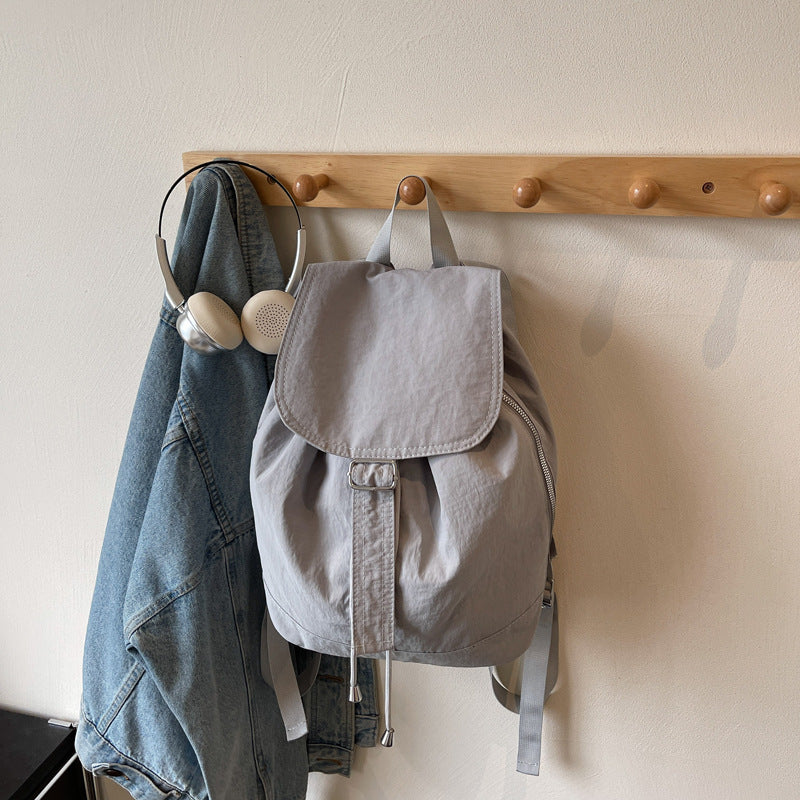 Cross-border casual lightweight cloth bag women's 2025 new simple and versatile backpack large-capacity outdoor sports backpack