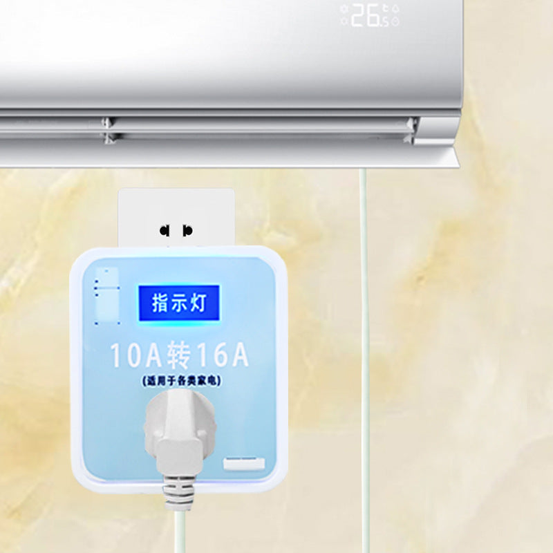 Home socket converter 10a to 16a dedicated power strip adapter wireless extension plug for air conditioner and water heater