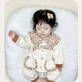Infant and toddler autumn/winter warm onesies, cute spring/autumn rompers for baby boys and girls, perfect for outings, full-month celebrations, and 100-day milestones. trendy and comfortable crawling suits