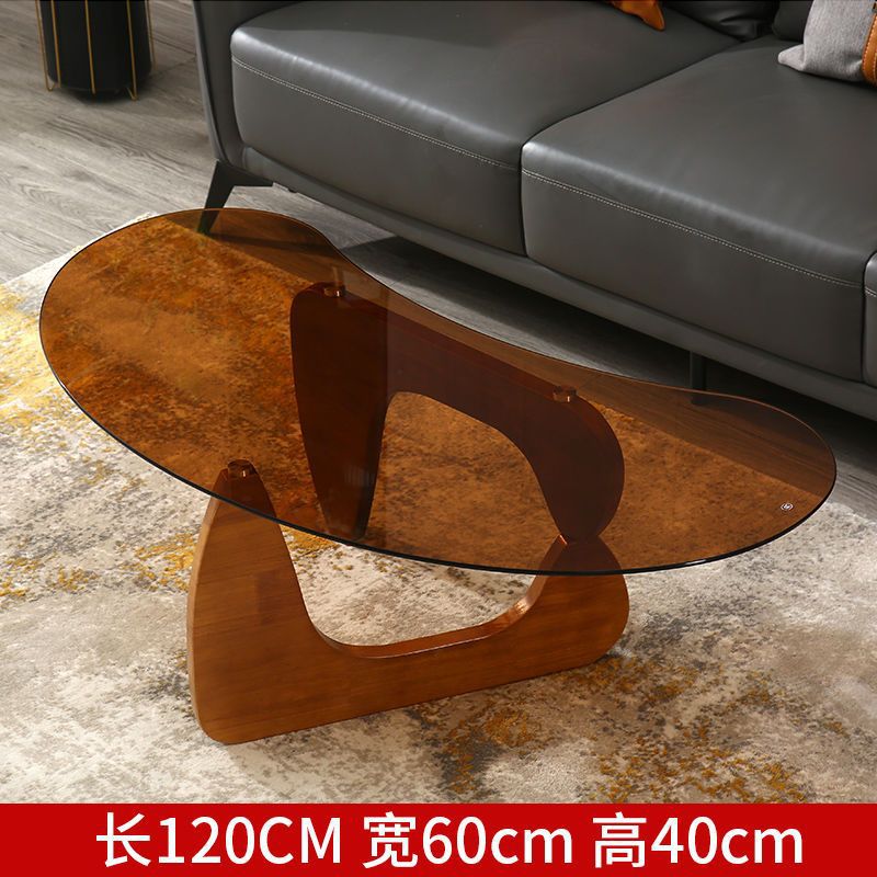 Internet celebrity designer yaguchi yu glass coffee table living room accessible luxury small apartment for home creative classy sofa side table