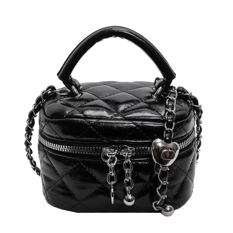 High-end niche style mini bag for women 2025new arrivalfashion quilted chain crossbody bag women's satchel bucket bag