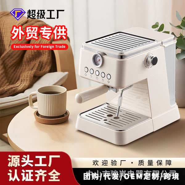 Cross-border espresso machine household high pressure extraction small office semi-automatic espresso steam milk foam