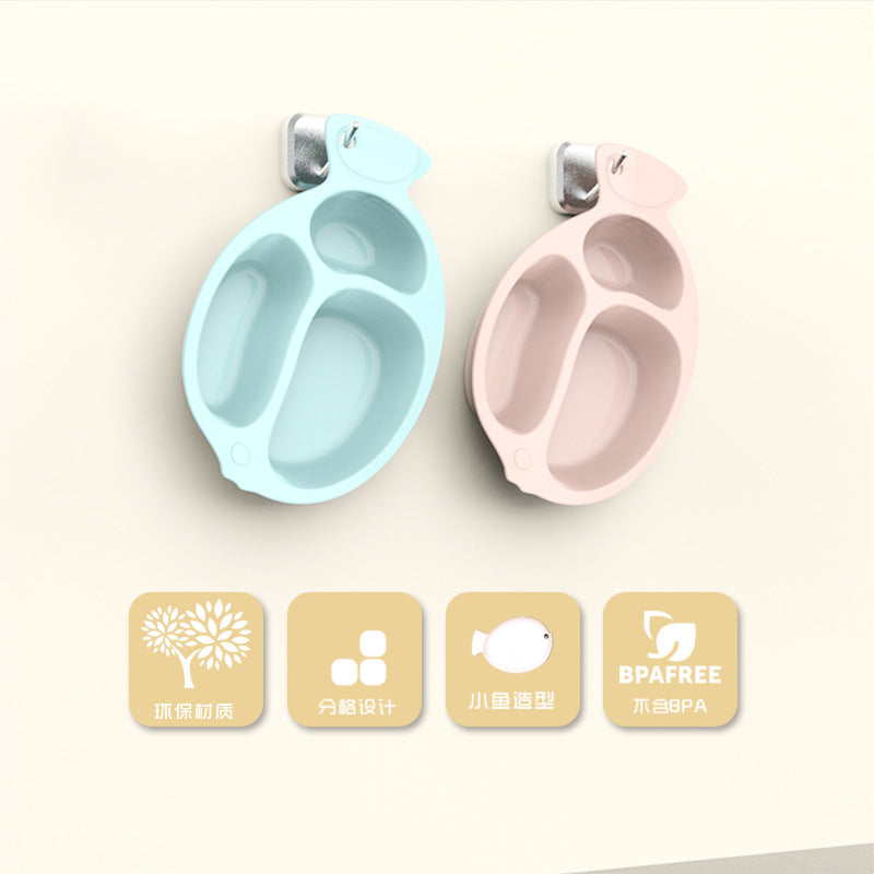 Private label personalized cartoon kids tableware divided plate toddler training lunch box baby food bowl feeding food grade