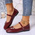 Exportplus sizespringnew arrivalmary jane shoes thick heel square toe high heels flats patent leather flats women's wholesale
