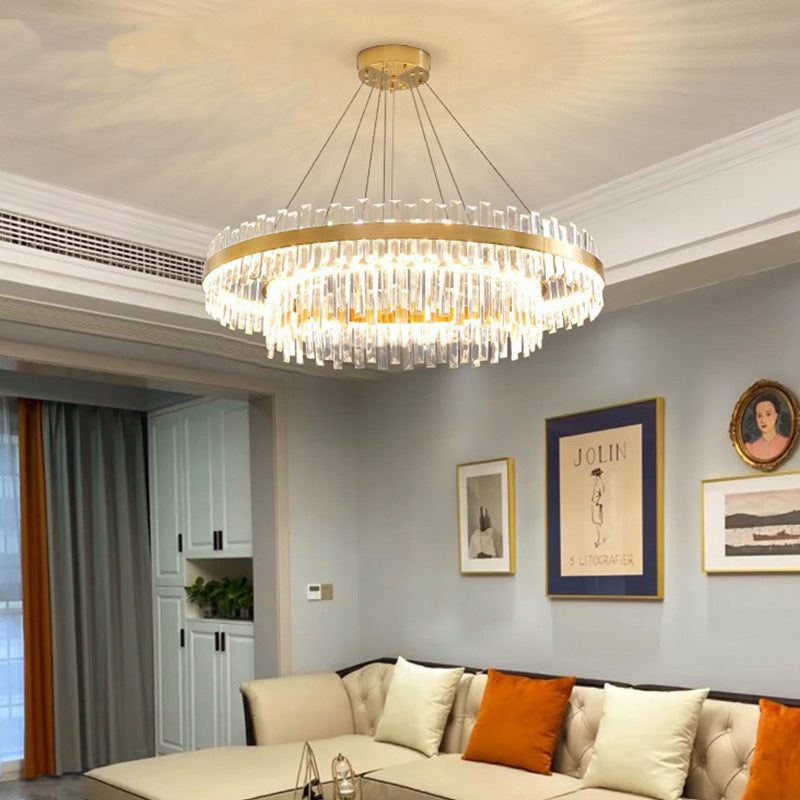 Modern living room light luxury crystal chandelier whole house package lighting simple dining room main light 2025 new lamps