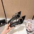 Wo huizhou city 2026 summer new european and american pointed toe gemstone stiletto slippers, open-toe thong sandals with rhinestone embellishments for outdoor wear
