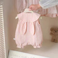 Newborn baby sweet korean style romper - stylish little princess sleeveless bodysuit - lightweight summer crawling suit