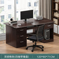 Computer desk set - modern minimalist home office desk and chair with drawer - single person office desk