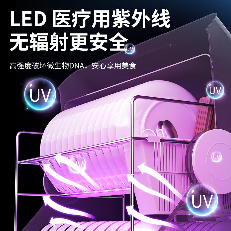 Wholesale no-drain disinfection cabinet for home small kitchen desktop tableware uv bowl and chopsticks disinfection bowl cabinet