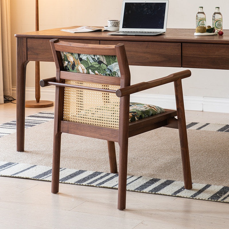 Second-hand style solid wood single chair dining chair desk chair living room balcony casual armchair tea table host chair