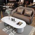 Minimalist commercial reception area casual sofa small round table set hotel reception negotiation table and chairs business leather sofa