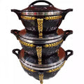 Export3pcs golden bell insulation box 3l-7l-10l large capacity export insulation tableware food warmer