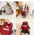 2025 new casual large capacity backpack for middle school, high school, and college students - women's double shoulder bag, men's color block large backpack