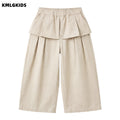 autumnew arrivalgirl side curtain lacestraight-leg pantsk-styleeasiest for matchcasualfashionruffles pants