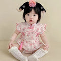 Baby rompers summer outfit  thin style girl's flutter sleeve triangle bodysuit summer crawling suit newborn onesie