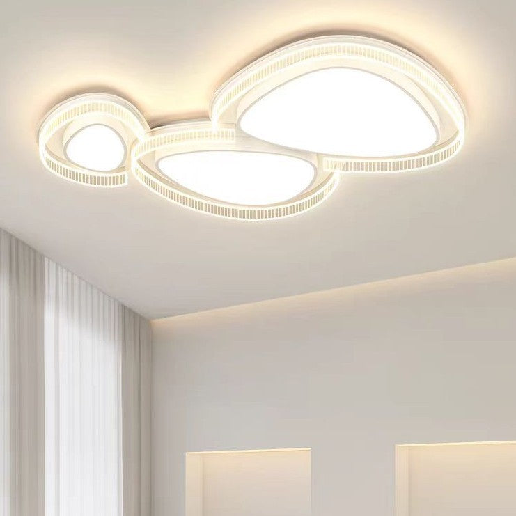 Living room light full spectrum pebble ceiling light cream wind hall main light modern simple lighting package combination