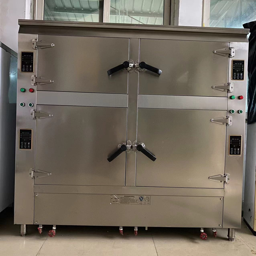 Four-door seafood steaming box Commercial intelligent 380V electric steaming cabinet Hotel restaurant catering stew soup steaming rice all-in-one machine
