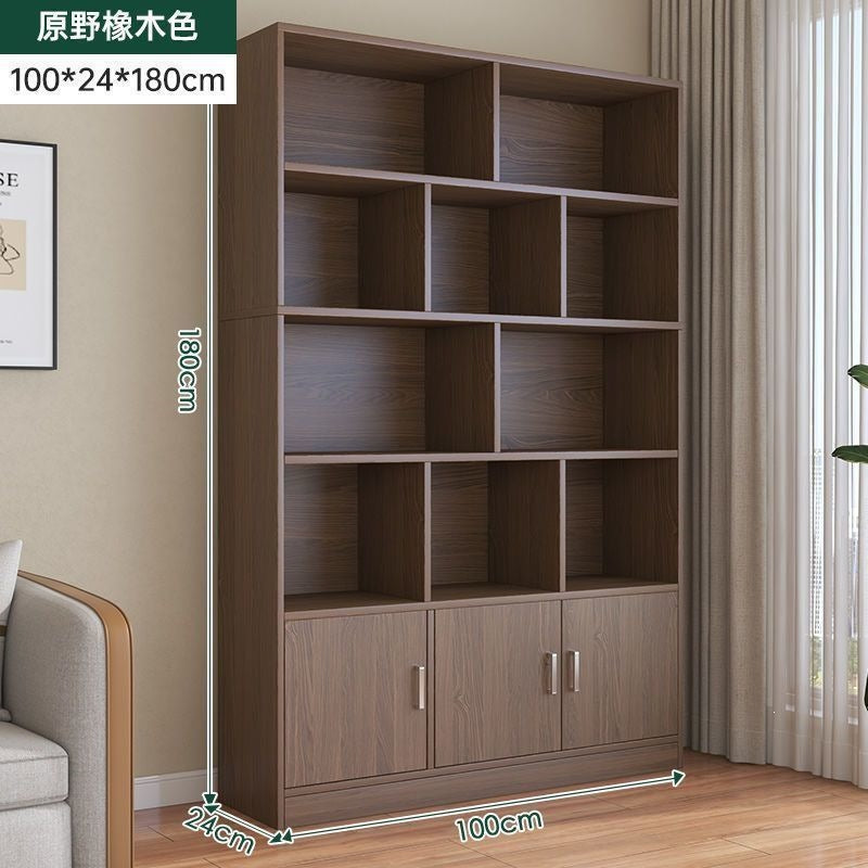 Modern minimalist floor-standing storage rack, wall-mounted certificate cabinet for living room/home use, office file cabinet, simple bookshelf