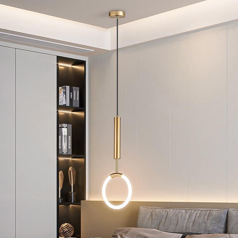Minimalist bedside chandelier light luxury long line modern simple living room light Internet celebrity wall light bar bedroom lighting restaurant