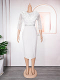 African cross-border foreign trade european and american clothing new arrival  independent station plus sizeolelegantwork clothing hip dress
