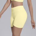 New seamless v-waist yoga shorts - quick-dry, tight-fit, peach lift workout shorts for outdoor running and fitness