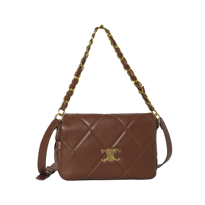 Fall and winter new small square bag for women 2025 popular rhombus chain handbag high-end shoulder crossbody bag trendy handbag