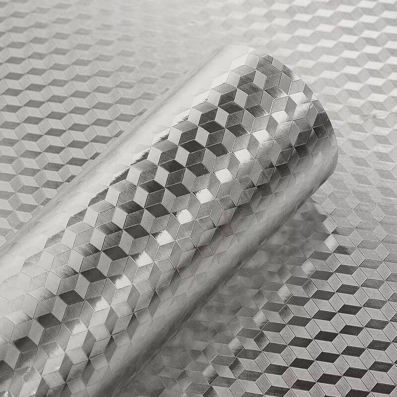 Cross-border self-adhesive kitchen oil-proof sticker waterproof and high temperature resistant stove cabinet range hood aluminum foil tinfoil moisture-proof