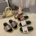 Thick sole slippers women's summernew arrivaloutwear men's and women's fashiontrendy brand letternon-slipeasiest for matchlettercouple flip-flops