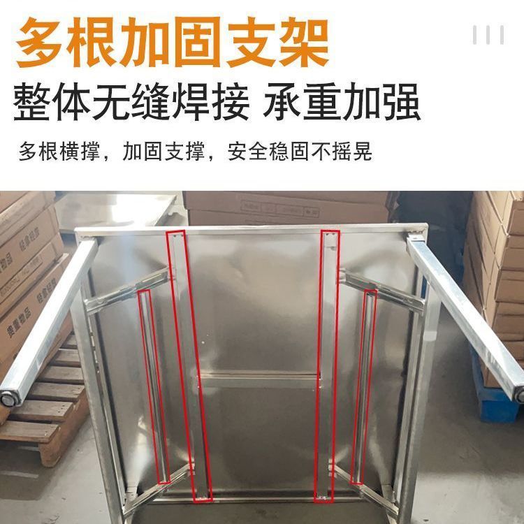 Thickened stainless steel foldable tablefor home bench table commercial rectangular outdoor barbecue stall portable dining table