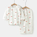 Baby underwear set summer thin pure cotton unisex baby mesh air conditioning suit pajamas infant round neck set