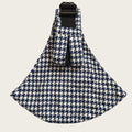 Deep navy houndstooth