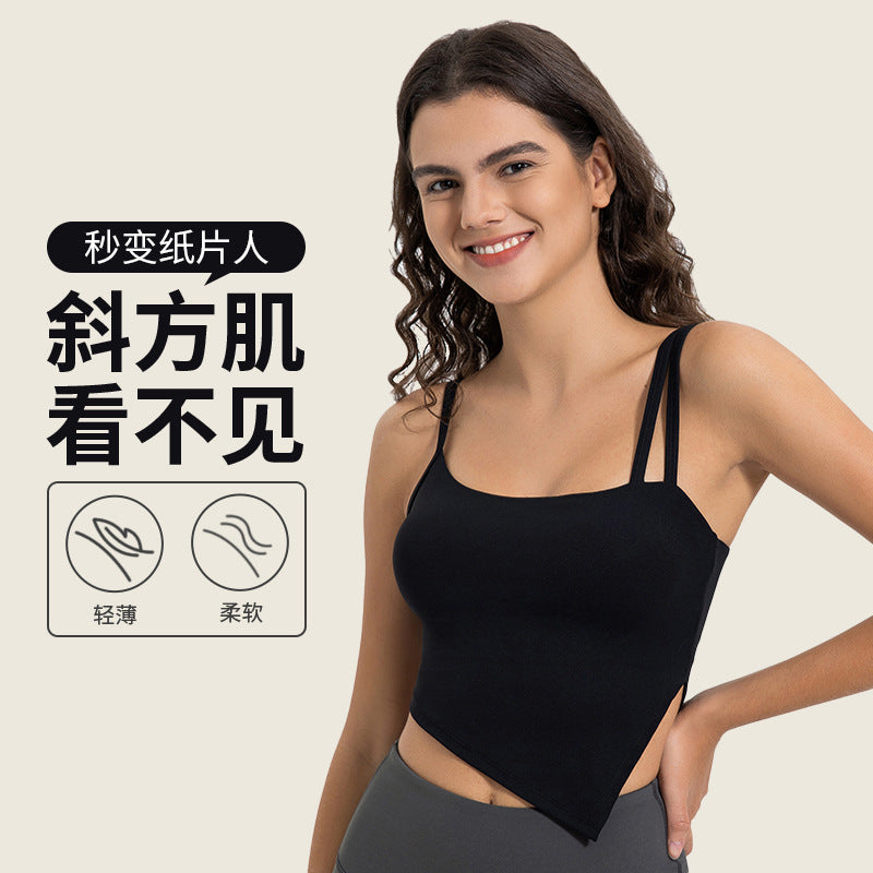 Thin shoulder straps, beautiful straps, chest pads, running yoga vest, auxiliary breast sports intimates, fitness wear, summer women's dss116