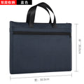 Large capacity waterproof satchel document bag zipper conference bag double layer document bag storage bag document bag print logo