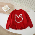 Girls' knit sweater and pants set - new autumn  collection: cute cartoon crewneck two-piece outfit for little girls