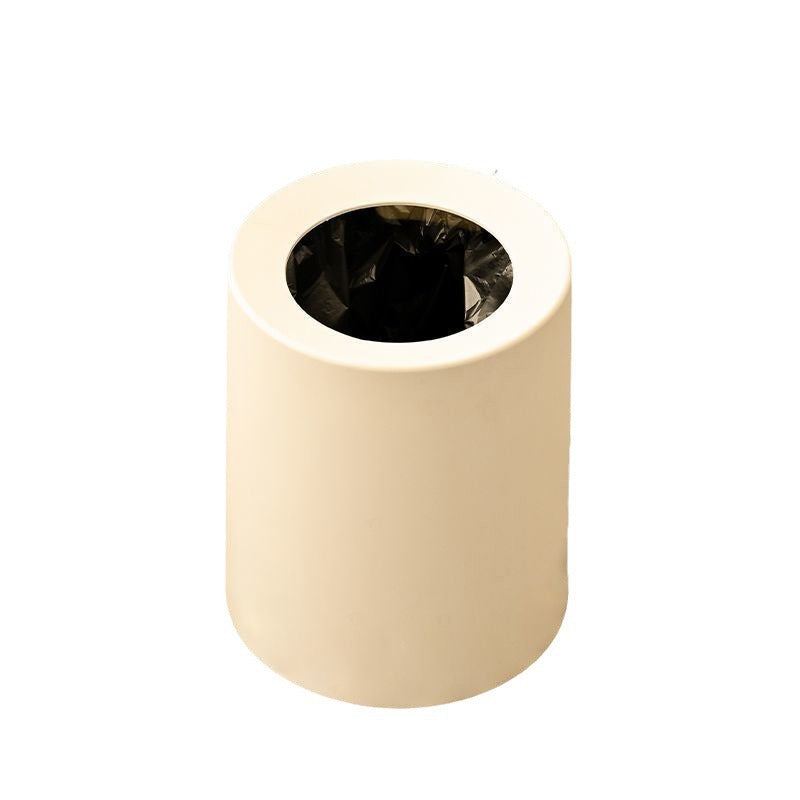 Trash can ins style high-looking for homepopular cream style high-end accessible luxury simple double-layer inner bucket lidless wastepaper basket