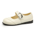 Loafers 2025 new spring autum british style retro small silver buckle round toe pvc slip-on thick sole loafers