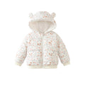 Kids' outerwear  new collection: baby winter padded coat, warm hooded children's jacket, floral christmas reindeer design