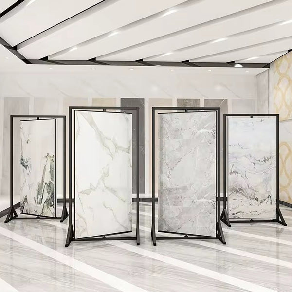 Source Factory Tile Sample Display Rack Floor Type Double Sided Rotating Floor Tile Rack Floor Rack